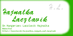 hajnalka laczlavik business card